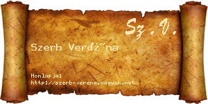 Szerb Veréna névjegykártya